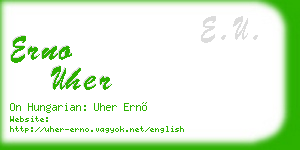 erno uher business card